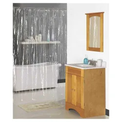Click here to see Homebasix SD-PCP01-C3L Homebasix SD-PCP01-C3L Heavy Duty Shower Curtain, 70 in W x 72 in L x 0.06 mm T, Vinyl, Clear