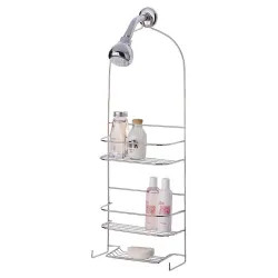 Click here to see Homebasix SS-5786-PE-3L Homebasix SS-5786-PE-3L Shower Caddies, Deluxe, White PE Coated