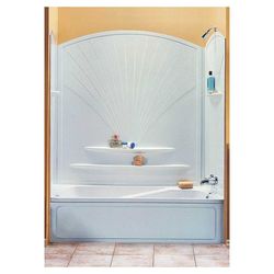 Click here to see Maax 101592-000-129 Maxx Decora 101592-000-129 5-Piece Bathtub Wall Kit, 56 - 60 in L X 30 - 30-3/8 in W X 63 in H