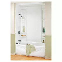 Click here to see Maax 101595-000-129 Maxx Finesse 101595-000-129 5-Piece Bathtub Wall Kit, 48 - 61 in L X 30 - 34 in W X 80 in H, White
