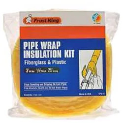 Click here to see Thermwell SP41X Frost King SP41X Pipe Wrap Insulation Tape, 6 in Pipe, 3 in OD x 25 ft L x 1/2 in T, Fiberglass