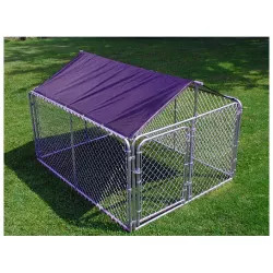Click here to see SPS Fence DKR60800 spsfence DKR60800 Solid Kennel Roof and Frame, For Use With Silver Series Kennel, 6 X 8 ft