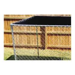 Click here to see SPS Fence DKTB11010 spsfence DKTB11010 Sun Block Kennel Top With Reinforced Grommets, 10 ft Length X 10 ft Width