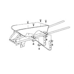 Click here to see Wellmade 402301 Wellmade 402301 Carton Wheelbarrow Part, For Use With NO.HD6, NO.Y5 Wheelbarrows, Steel