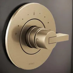 Click here to see Brizo T66T035-GLLHP Brizo Litze Sensori Single-Handle Thermostatic Valve Trim, Less Handle, Luxe Gold - T66T035-GLLHP