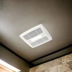Click here to see Broan AE80BL Broan-Nutone Flex Series 80 CFM Ventilation Fan with Light, 0.7 Sones, Energy Star, TrueSeal, EzDuct - AE80BL