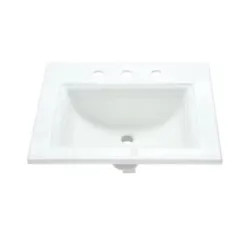 Click here to see Kohler 2337-8-0 KOHLER Memoirs Stately Drop-in Bathroom Sink, 3 Hole, 8in Centers, White - K-2337-8-0