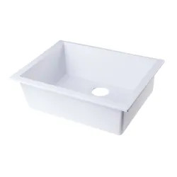 Click here to see Alfi AB2420UM-W ALFI AB2420UM-W Single Bowl Undermount Kitchen Sink, White