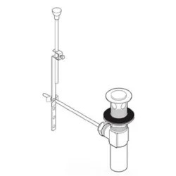 Click here to see Delta RP5651WH Delta Lavatory Pop-Up Drain Assembly - White (RP5651WH)