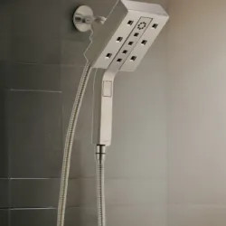 Click here to see Brizo 86280-NK-2.5 Brizo Essential Hydrati 2-in-1 Multi-Function Shower, MagneDock, H2Okinetic, 2.5 GPM, Brilliance Luxe Nickel - 86280-NK-2.5