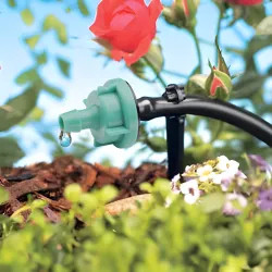Click here to see Rainbird PC10 Rain Bird 10.0 GPH Pressure-Compensating Module Drip Emitter, Barb Inlet, Green - PC10