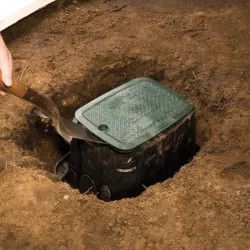 Click here to see Rainbird VBSTD RainBird VB-STD (A11400) Standard Rectangular Valve Box with Green Lid