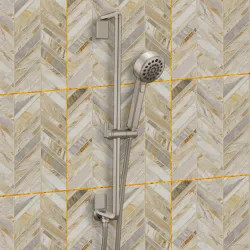 Click here to see Brizo 88798-NK Brizo Levoir Multi-Function Hand Shower with Slide Bar, H2Okinetic, 1.75 GPM, Brilliance Luxe Nickel - 88798-NK