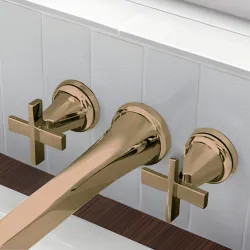 Click here to see Brizo HX5898-GL Brizo Levoir Wall Mount Lavatory Cross Handle Kit, ADA, Brilliance Luxe Gold - HX5898-GL