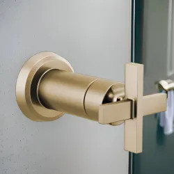 Click here to see Brizo T66698-GL Brizo Levoir Sensori Single-Handle Volume Control Trim, Cross Handle, Brilliance Luxe Gold - T66698-GL