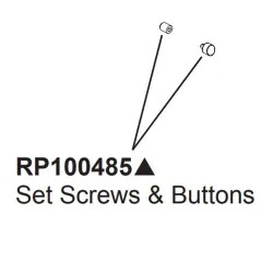 Click here to see Brizo RP100485PC Brizo Levoir Set Screw and Button for Two-Handle Wall Mount Tub Filler, Polished Chrome - RP100485PC