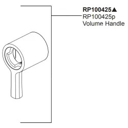 Click here to see Brizo RP100425SL Brizo Levoir Volume Control Handle Assembly, Brilliance Luxe Steel - RP100425SL