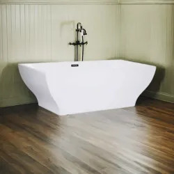 Click here to see Trone Plumbing ROSHELLE Trone 66in x 32in Classic White Freestanding Soaker Tub - ROSHELLE67