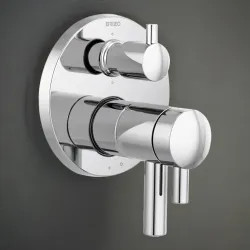 Click here to see Brizo T75675-PC Brizo Odin TempAssure Thermostatic Valve with Integrated 6-Function Diverter Trim, ADA, 7.2 GPM, Polished Chrome - T75675-PC
