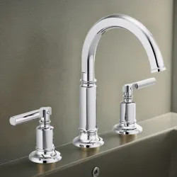 Click here to see Brizo 65376LF-PCLHP-ECO Brizo Invari Two-Handle Widespread Bathroom Faucet with Arc Spout, 1.2 GPM, Polished Chrome - 65376LF-PCLHP-ECO