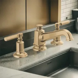 Brizo Invari Two-Handle Widespread Brilliance Polished Gold