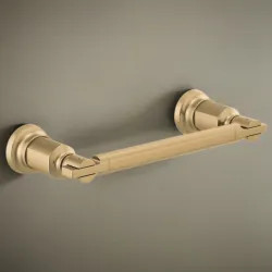 Click here to see Brizo 694776-GL Brizo Invari 8-inch Wall-mounted Single Towel Bar, Brass Constructed, Brilliance Luxe Gold - 694776-GL