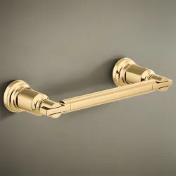 Click here to see Brizo 694776-PG Brizo Invari 8-inch Wall-mounted Single Towel Bar, Brass Constructed, Brilliance Polished Gold - 694776-PG