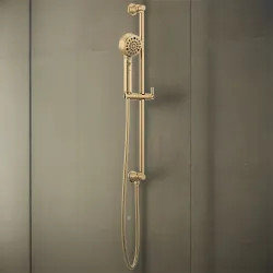 Click here to see Brizo 88776-GL Brizo Invari Multi-Function Hand Shower with Slidebar, H2OKinetic, WaterSense, 1.75 GPM, Brilliance Luxe Gold - 88776-GL