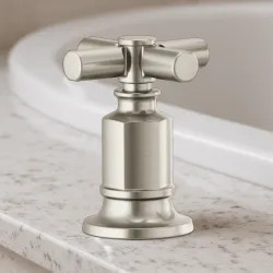 Click here to see Brizo HX676-NK Brizo Invari Cross Handle Kit for Deck-Mounted Roman Tub Filler, Brilliance Luxe Nickel - HX676-NK