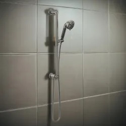 Click here to see Brizo 85735-SL Brizo Litze Slide Bar Hand Shower with 3 Functions, H2OKinetic, WaterSense, 1.75 GPM, Brilliance Luxe Steel - 85735-SL