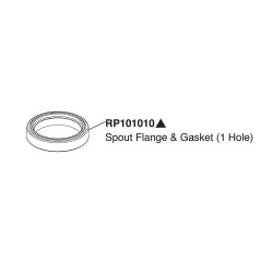 Click here to see Peerless RP101010 Peerless Parkwood Chrome Replacement Spout Flange and Gasket -  RP101010
