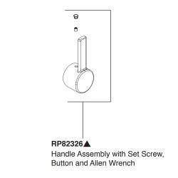 Click here to see Peerless RP82326BL Peerless Precept Series Matte Black Lever Handle Kit, ADA - RP82326BL