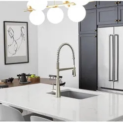 Click here to see Moen 5925SRS Moen Sleek Single Handle Pre-Rinse Spring Pulldown Kitchen Faucet, Stainless - 5925SRS