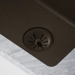 Click here to see Elkay LKPDQSMC Elkay Quartz Perfect Drain Mocha 3-1/2in Removable Polymer Basket Strainer and Rubber Stopper - LKPDQSMC