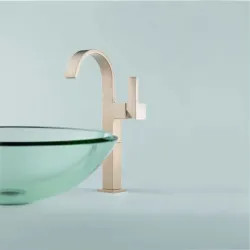 Click here to see Brizo 65480LF-BN Brizo Siderna Single-Handle Brilliance Brushed Nickel Vessel Bathroom Faucet with Ceramic Cartridge, Single-Hole, 1.5 GPM, Less Drain - 65480LF-BN