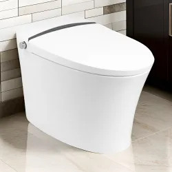 Click here to see Trone Plumbing STE1 Trone Chiaro Smart Bidet Toilet Combo with Heated Seat, Night Light, Auto-Flush, 1.6 GPF, White - STE1.WH