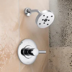 Click here to see Brizo T60P220-PC Brizo Odin Monitor 14 Series H2Okinetic Shower Faucet with Single-Function Showerhead, Single-Handle, 1.75 GPM, Lever Handle, Polished Chrome - T60P220-PC