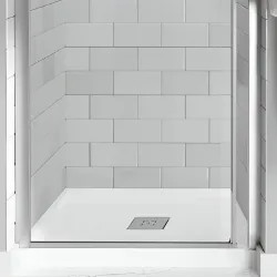 Click here to see American Standard A8009D-FCO.020 American Standard Studio 38in x 38in White Single Threshold ADA Shower Base With Center Drain, Acrylic Surface - A8009D-FCO.020