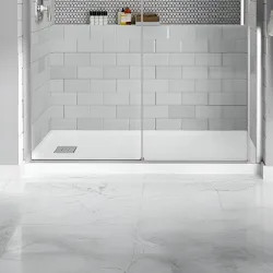 Click here to see American Standard A8003L-LHO.020 American Standard Studio 60in x 36in White Single Threshold ADA Shower Base With Left-Hand Outlet, Acrylic Surface - A8003L-LHO.020