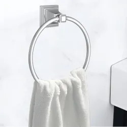 Click here to see American Standard 7455190.002 American Standard Town Square S Towel Ring with Bushing and Concealed Mounting, Chrome - 7455190.002