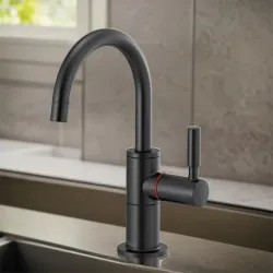 Click here to see Brizo 61320LF-H-BL Brizo Single-Handle Instant Hot Water Faucet with Arc Spout, Deck Mount, ADA, 1.0 GPM, Matte Black - 61320LF-H-BL