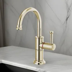 Click here to see Brizo 61325LF-H-PN Brizo Artesso Single-Handle Instant Hot Faucet, Less Tank and Filter, Lever Handle, 1.0 GPM, Brilliance Polished Nickel - 61325LF-H-PN
