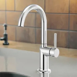 Click here to see Brizo 61075LF-PCLHP Brizo Odin Single Handle Bar Faucet with 360 Rotating Spout, ADA-Compliant, 1.8 GPM, Polished Chrome - 61075LF-PCLHP