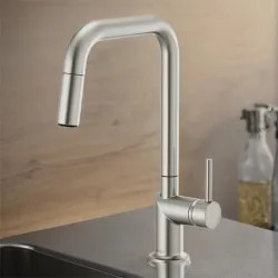 Click here to see Brizo 63065LF-SSLHP Brizo Odin Single Handle Pull-Down Kitchen Faucet with Square Swivel Spout, MagneDock, DIAMOND Seal, Two Function, 1.8 GPM, Brilliance Stainless - 63065LF-SSLHP