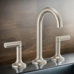 Click here to see Brizo 65375LF-BNLHP-ECO Brizo Odin Two-Handle Widespread Bathroom Faucet, 1.2 GPM, Brilliance Brushed Nickel - 65375LF-BNLHP-ECO