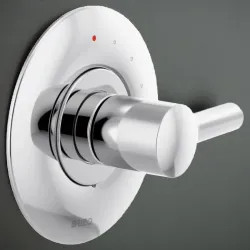 Click here to see Brizo T60P075-PCLHP Brizo Odin 7-1/2in Pressure Balance Valve Trim, Temperature Control, Hot and Cold Indicator, Polished Chrome - T60P075-PCLHP