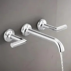 Click here to see Brizo T65875LF-PCLHP Brizo Odin Two-Handle Bathroom Faucet, Less Handles and Drain, Wall-Mount, 1.5 GPM, Polished Chrome - T65875LF-PCLHP