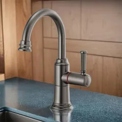 Click here to see Brizo 61374LF-H-SL Brizo Rook Single-Handle Instant Hot Beverage Faucet, Less Tank and Filter, Lever Handle, 1.0 GPM, Brilliance Luxe Steel - 61374LF-H-SL