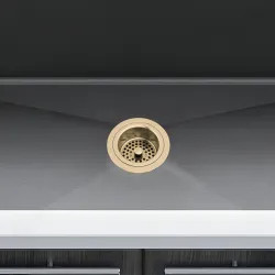Click here to see Brizo 69052-GL Brizo Kitchen Sink Flange and Strainer Kit, Brilliance Luxe Gold - 69052-GL