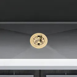 Click here to see Brizo 69052-PG Brizo Kitchen Sink Flange and Strainer Kit, Brilliance Polished Gold - 69052-PG